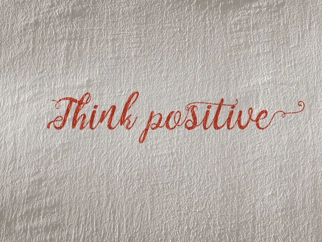 Pense ilustração de texto positivo