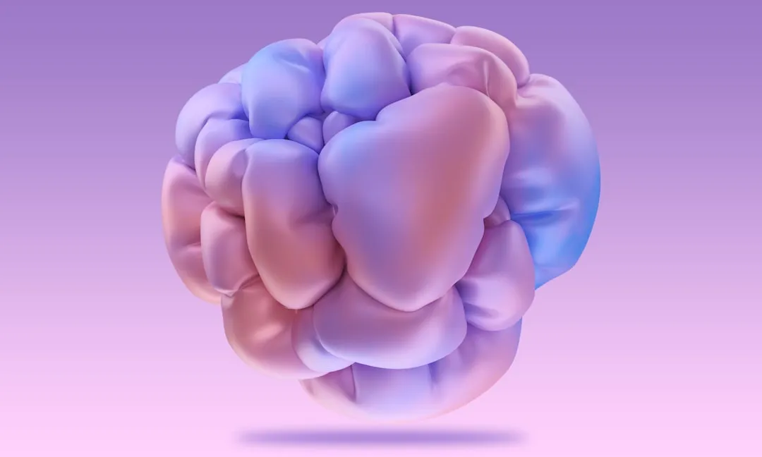 Uma imagem gerada por computador de um cérebro humano