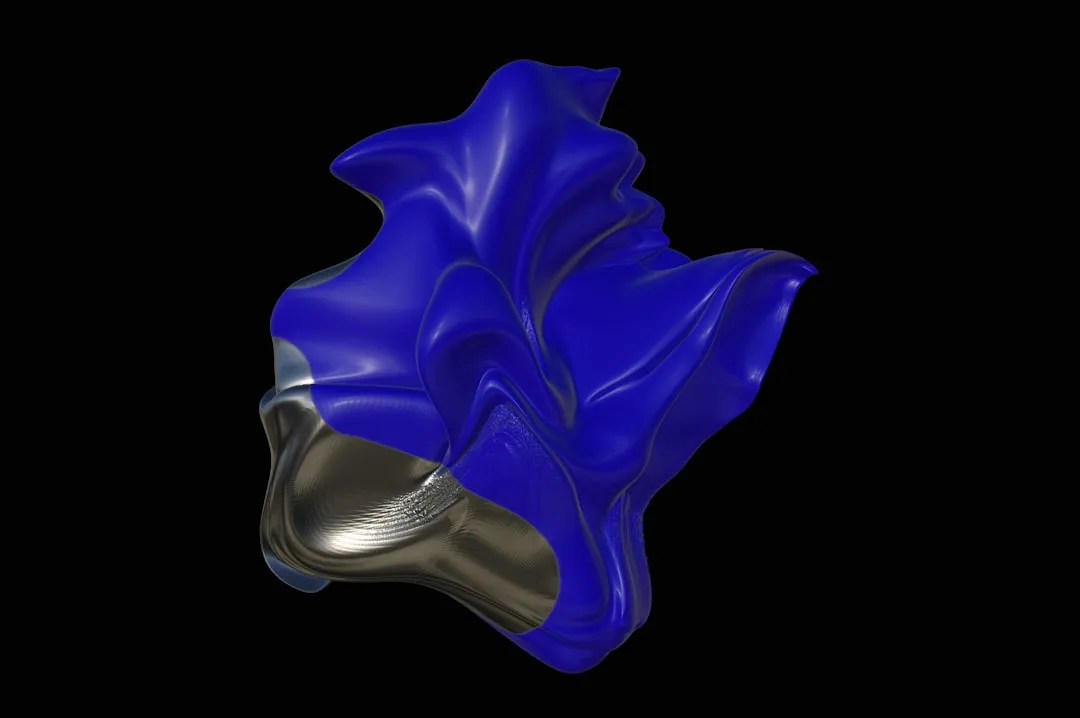 Uma imagem gerada por computador de uma flor azul