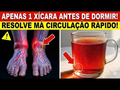 IDOSOS, apenas 1 copo desta bebida aumenta o fluxo sanguíneo e a circulação nas pernas em 24 horas!